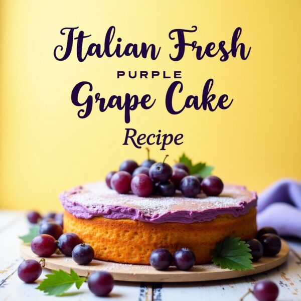 Italian Fresh Purple Grape Cake Recipe